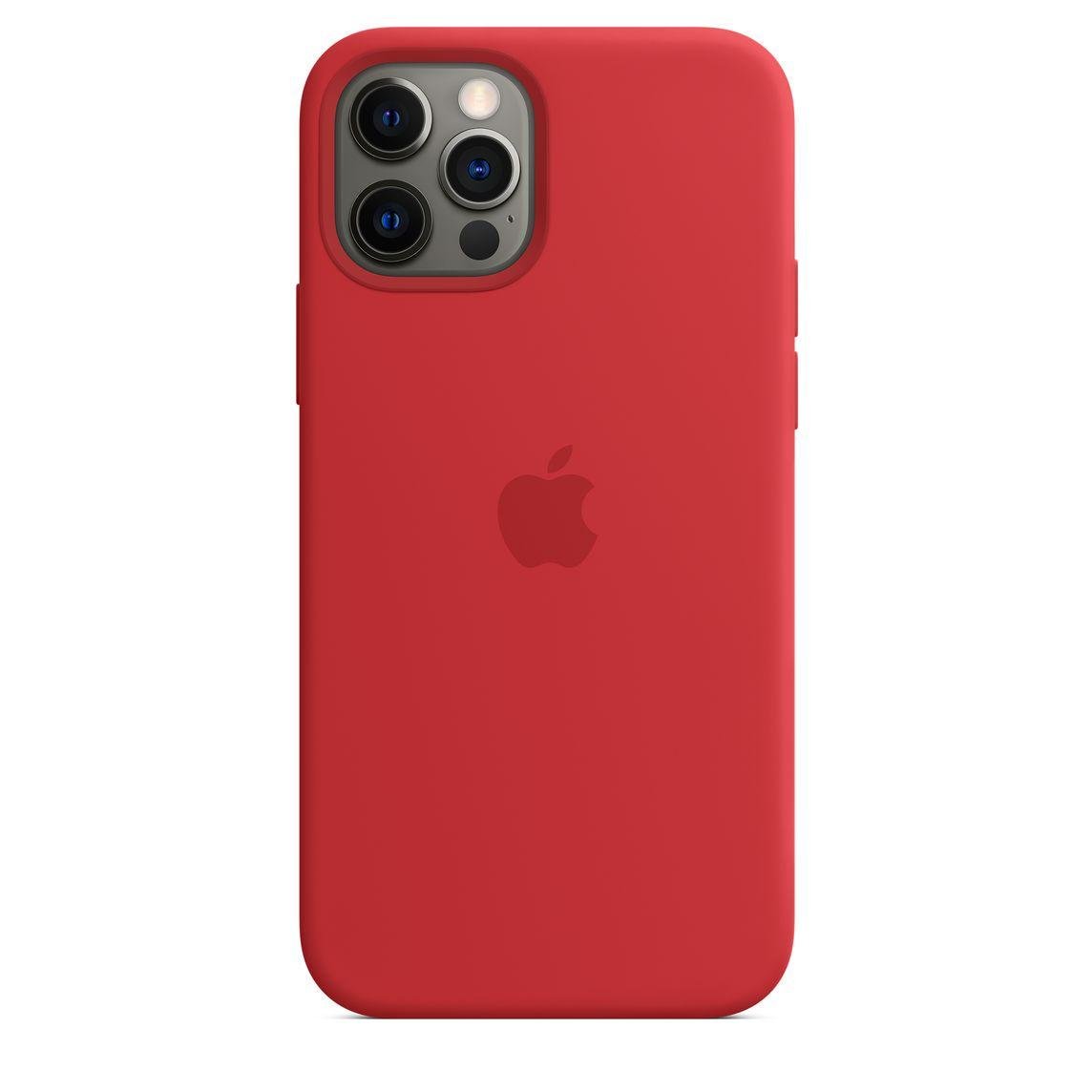 Силіконовий чохол-накладка Apple Silicone Case with MagSafe for iPhone 12/12 Pro, Product Red (HC) - фото 9