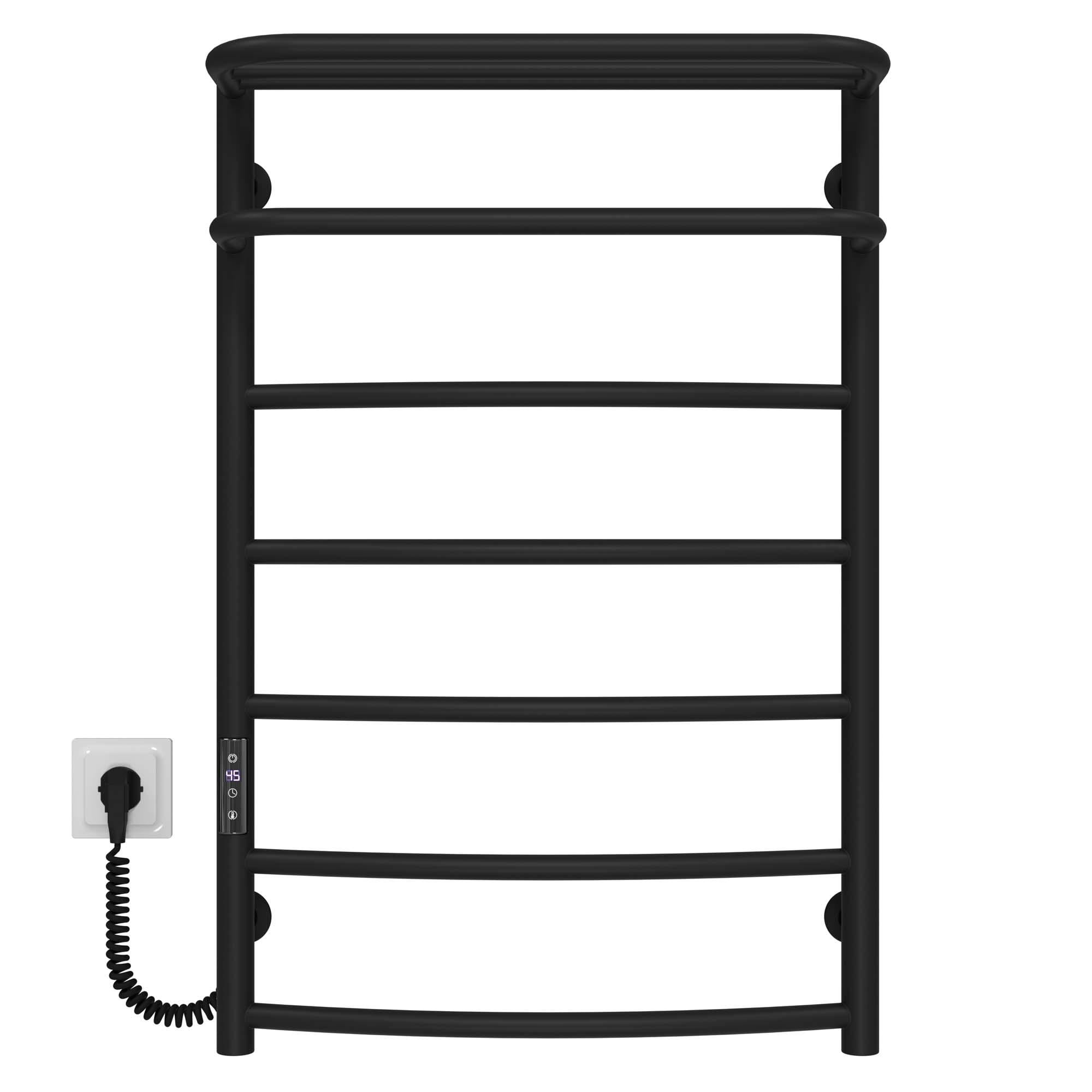 Рушникосушарка електрична Deffi Отель П7 JD03 ліве підключення нержавіюча сталь 500х800 мм Чорний (C.OD.80.50.7.E.B.L.1)