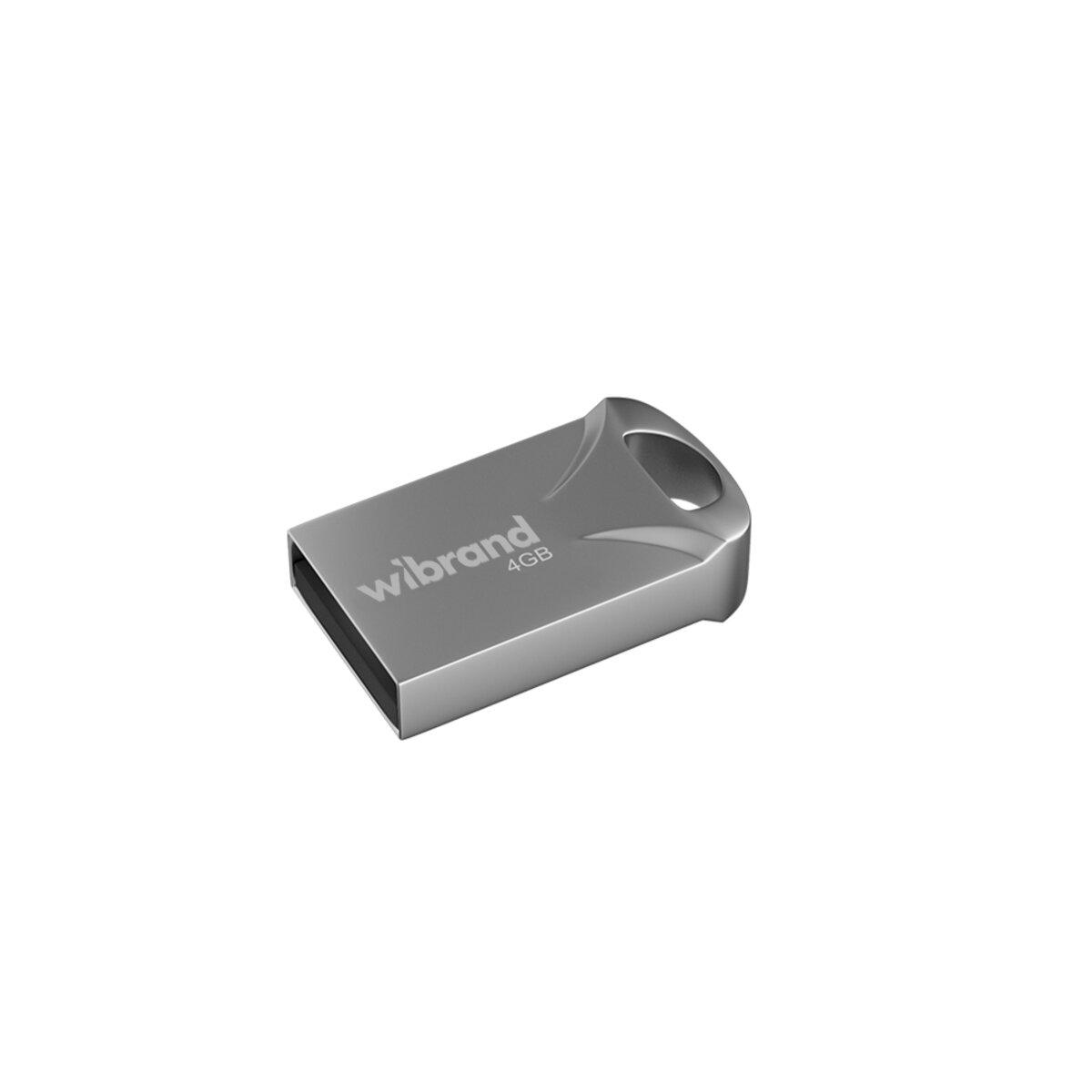 Флеш-пам'ять USB моноблок Wibrand USB 2.0 Hawk 4 Gb WI2.0/HA4M1S Silver (600967) - фото 1