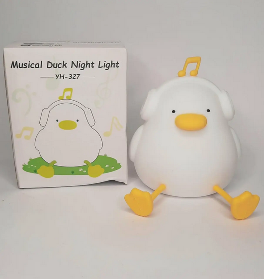 Нічник дитячий силіконовий Каченя в навушниках з таймером (YH-327-W) - фото 12 Нічник дитячий силіконовий Каченя в навушниках з таймером (YH-327-W) - фото 12