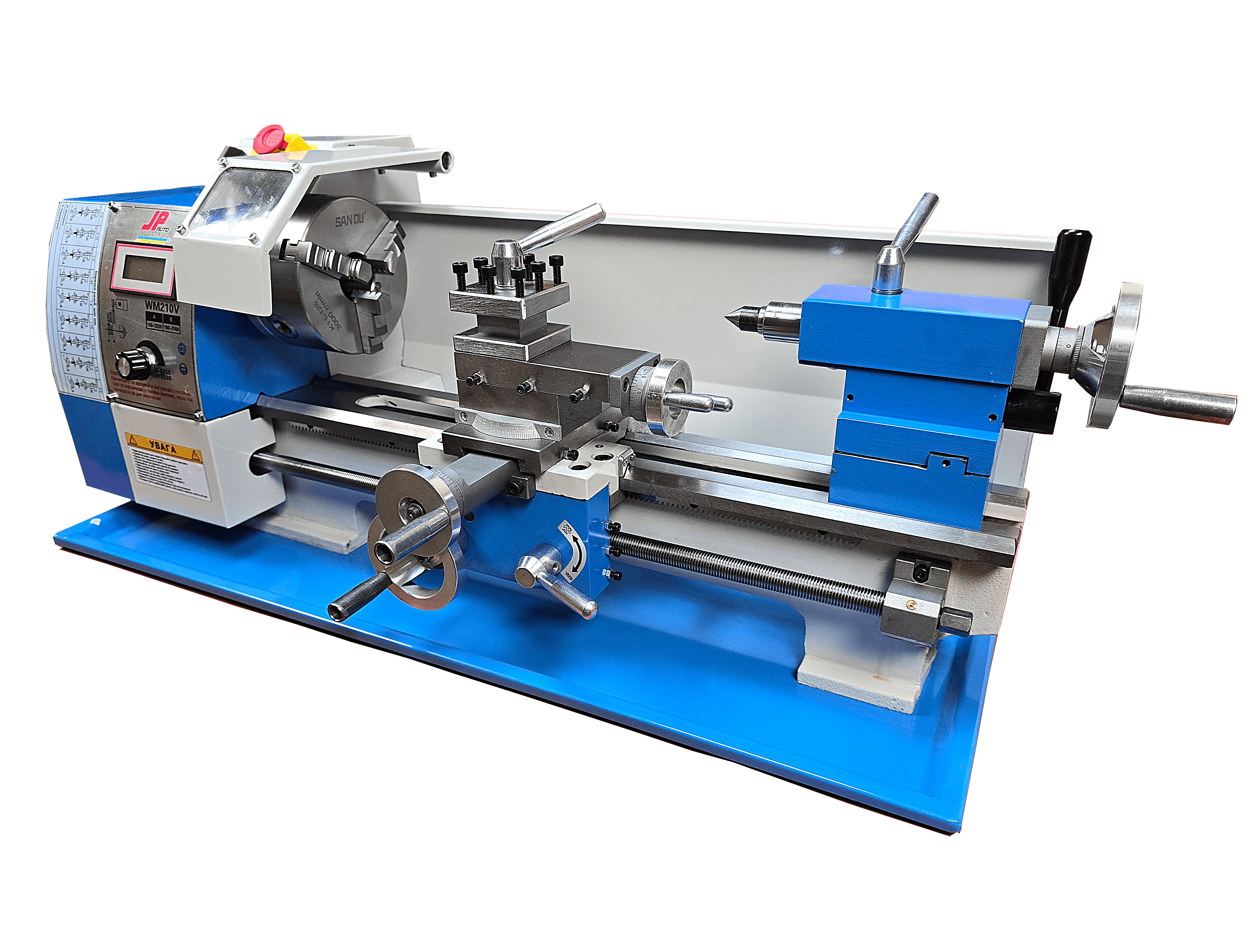 Токарний станок по металу JPAuto Industrial WM210V 900 Вт 210х400 мм (17514105) - фото 2