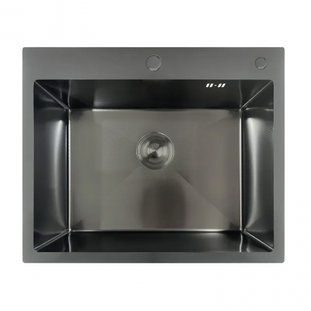 Мойка MIXXUS MH6050 DECOR GRAPHITE MH6050 DECOR NANO-BLACK 3.0/0.8 из нержавеющей стали 600х500х215 мм Графитовый (MX1934)