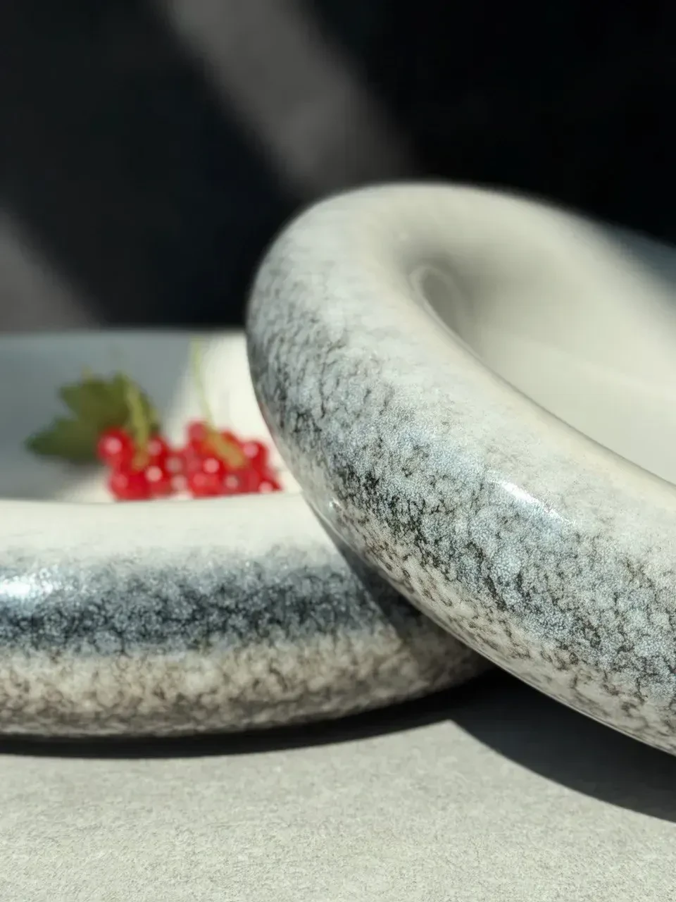 Тарілка Кам'яне коло керамічна 24 см Блакитний (OS-101-0505) - фото 6