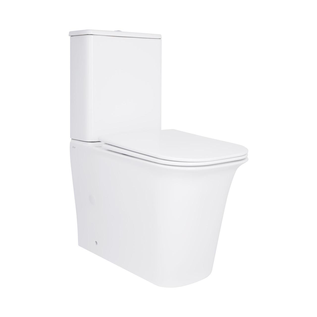 Унитаз-компакт Qtap Nando безобедочный с сиденьем Soft-close (QT12221222AW)