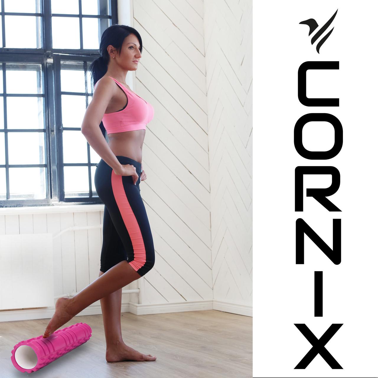 Масажний ролик Cornix EVA XR-0043 45x14 см Pink (2514759680) - фото 4