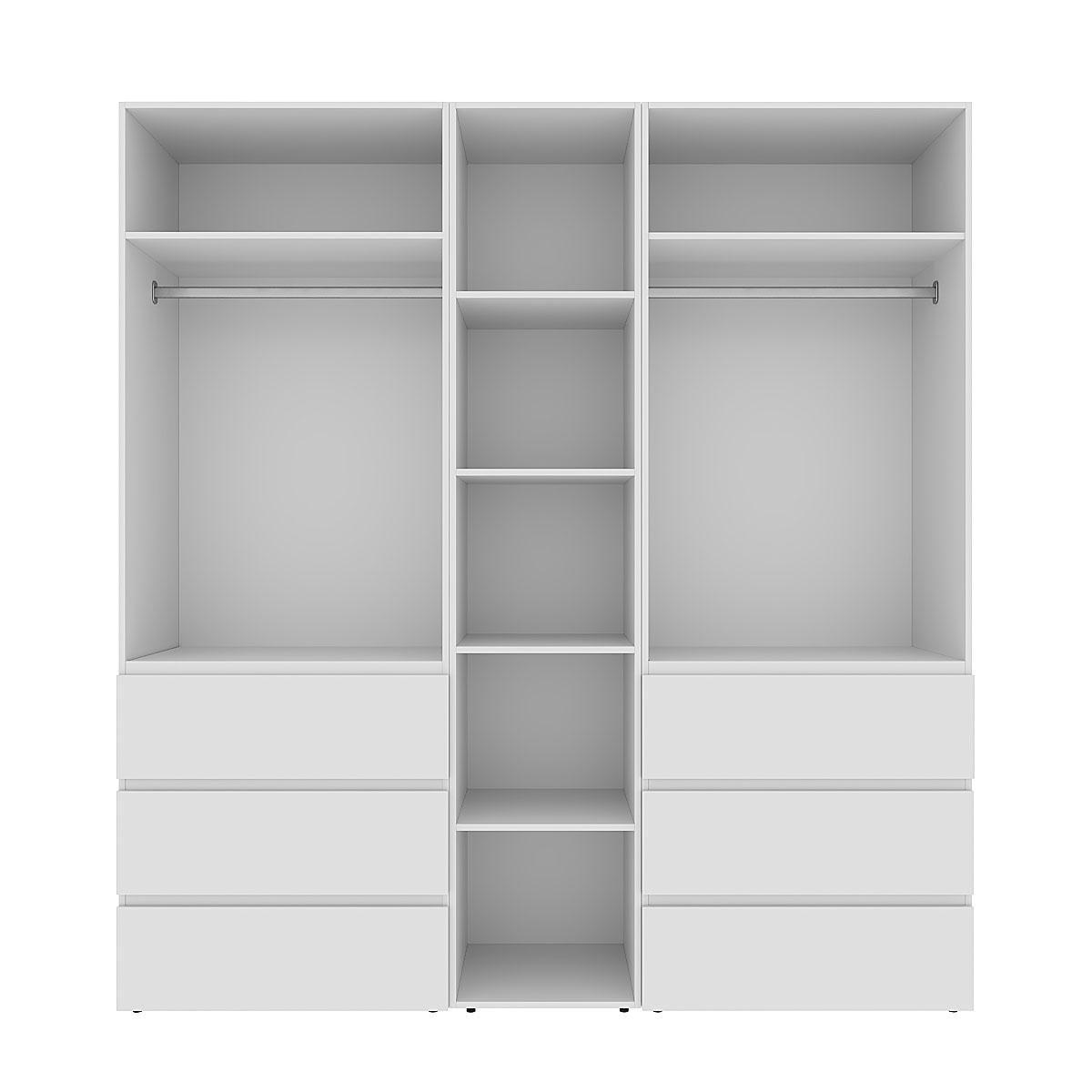 Шкаф распашной комбинированный ART IN HEAD №3 Light 2000x500x2200 мм Белый бриллиант (GALTK031000000) - фото 2 Шкаф распашной комбинированный ART IN HEAD №3 Light 2000x500x2200 мм Белый бриллиант (GALTK031000000) - фото 2