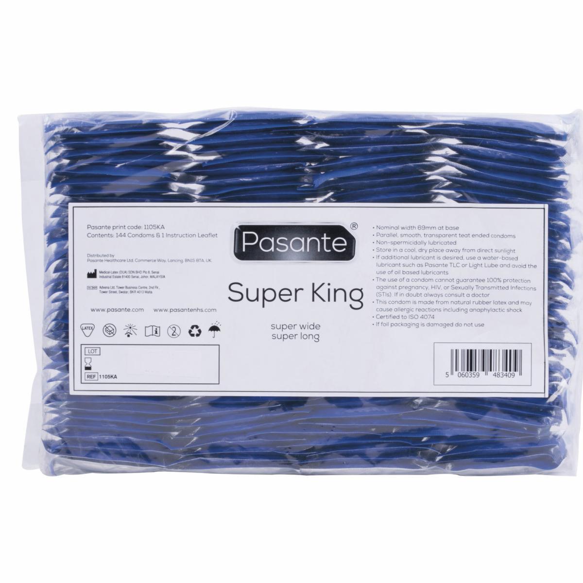 Презервативы большого размера Pasante Super King Size латексные 144 шт. (P83409) Презервативы большого размера Pasante Super King Size латексные 144 шт. (P83409)