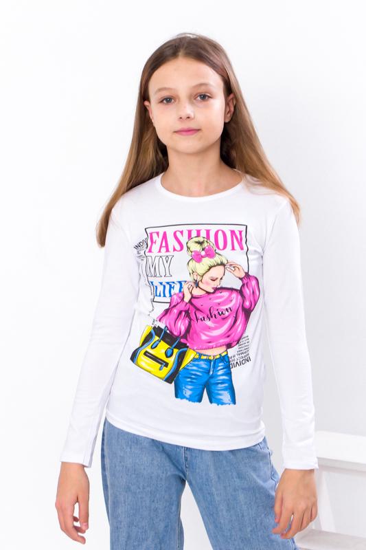 Джемпер для дівчинки підлітковий р. 9 Білий (2619-v1)