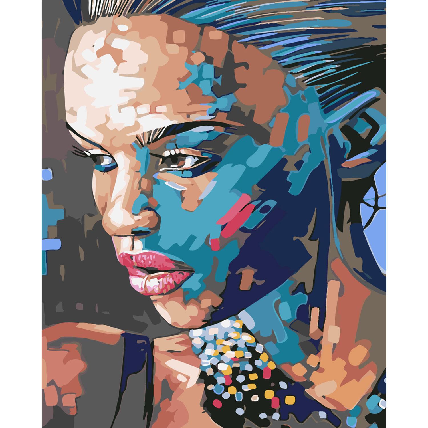 Картина по номерам Strateg Выразительное лицо 40х50 см (SY6216)