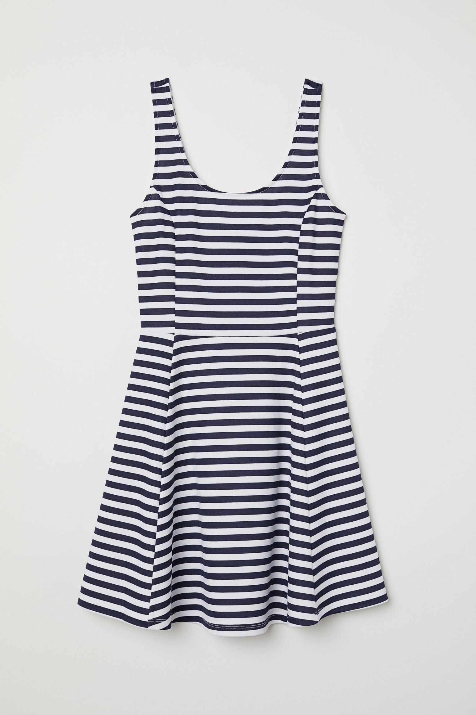 Платье H&M полоска р. 34 Белый/Синий (18046515588)