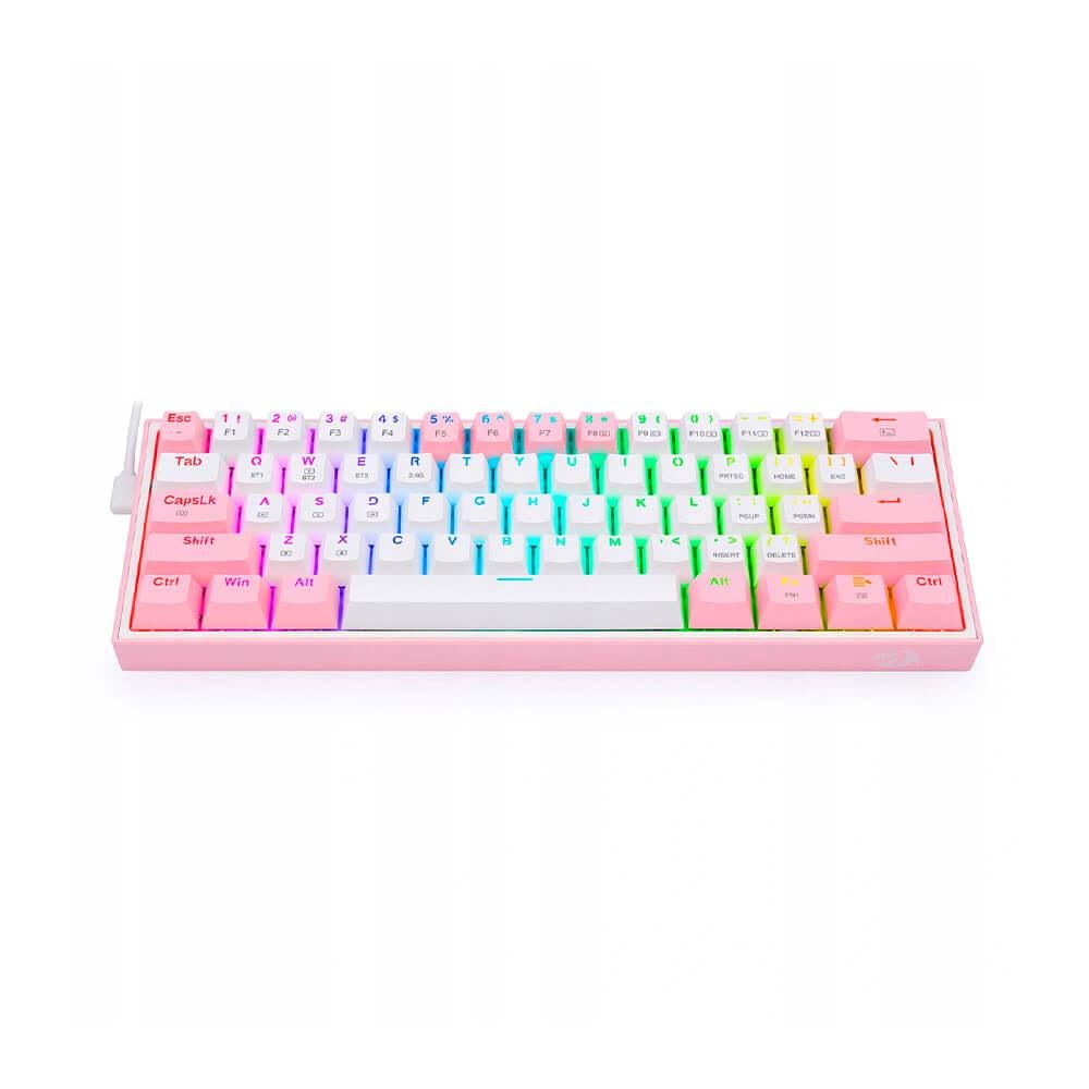 Клавіатура Redragon Fizz K617 ENG White/Pink (20295185)