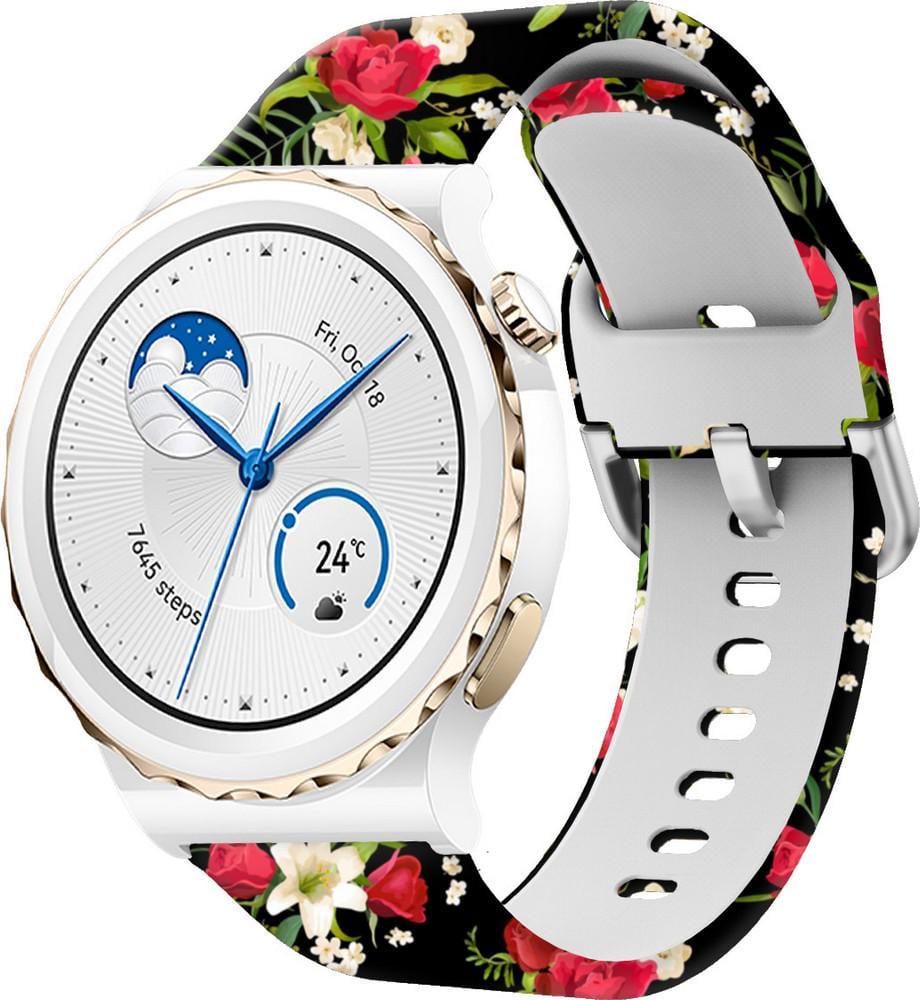 Ремінець Colorful для Huawei Watch GT3 Pro 43 мм Rose Black (38075) Ремінець Colorful для Huawei Watch GT3 Pro 43 мм Rose Black (38075)