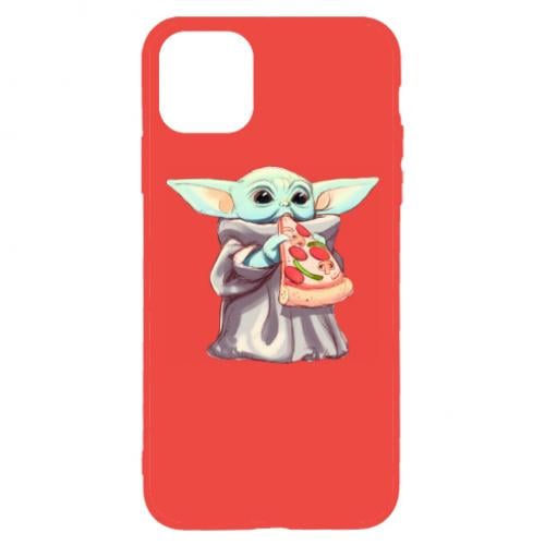 Чехол для iPhone 11 Pro Max Baby Yoda eats pizza
