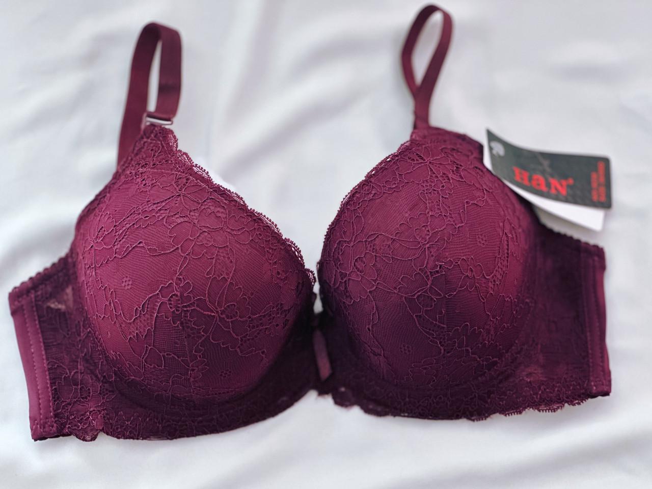 Бюстгальтер Han на косточках без Push-Up 95D Бордовый (HN8238BURD)