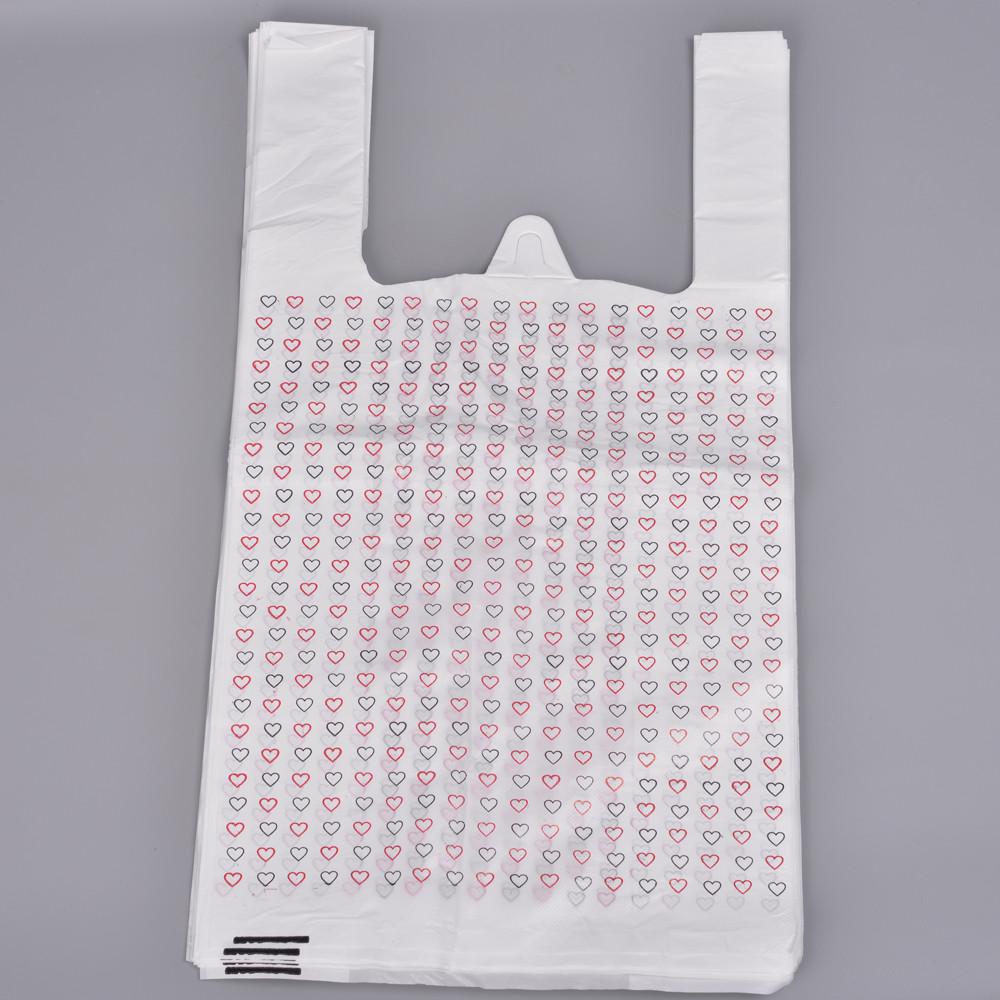 Пакеты Сердца мини тонкие 27х7,5х50 см 100 шт. (490)