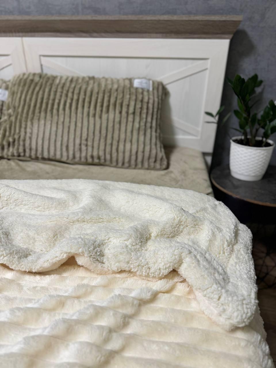 Покрывало-плед Овчина евро 200х220 см Белый - фото 2 Покрывало-плед Овчина евро 200х220 см Белый - фото 2