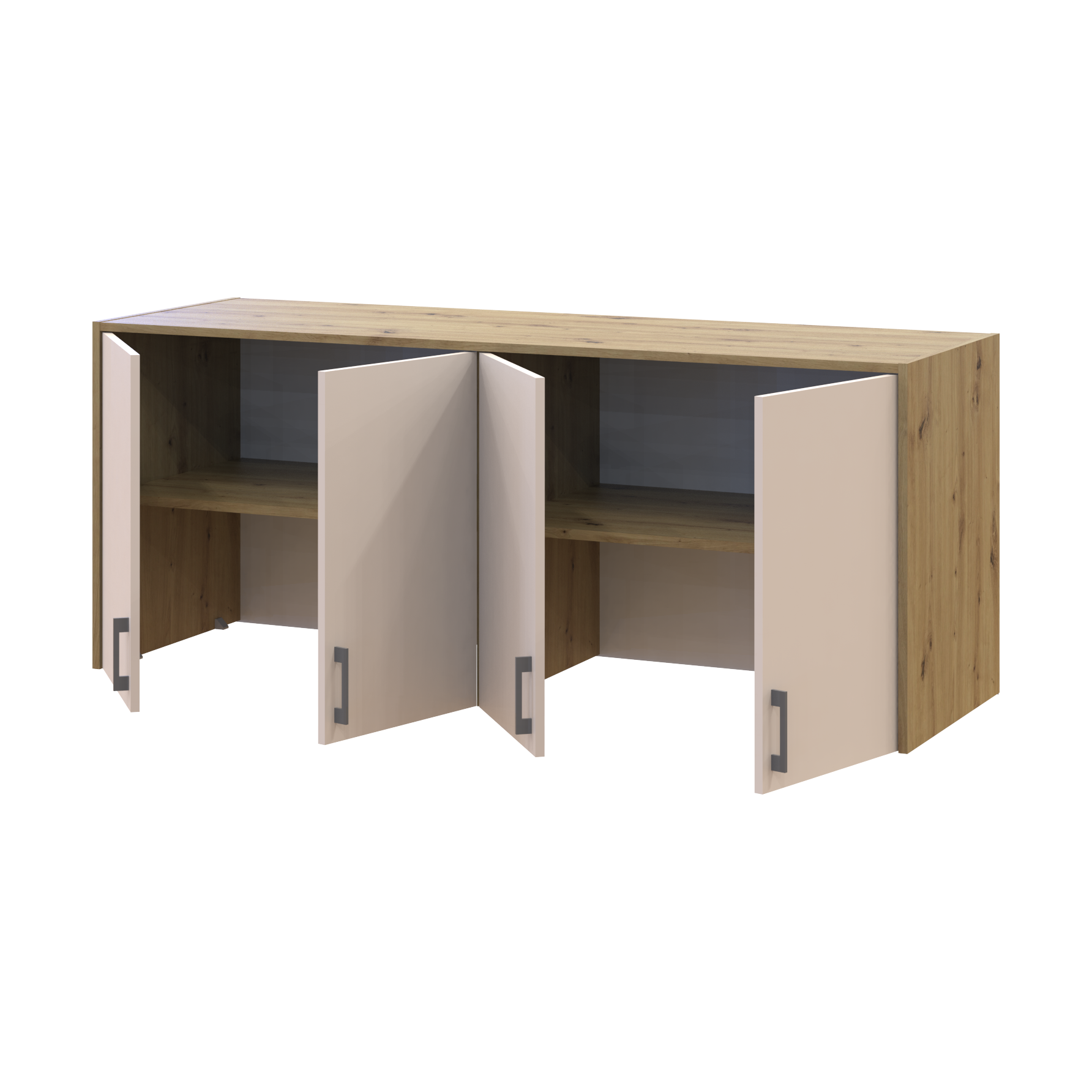 Антресоль висока Doros Ронді 4 ДСП 160х52х65 см Дуб Артізан/Кашемір (41516185) - фото 2 Антресоль висока Doros Ронді 4 ДСП 160х52х65 см Дуб Артізан/Кашемір (41516185) - фото 2