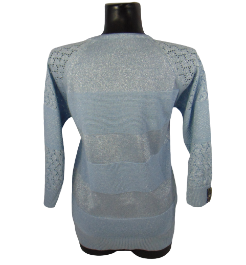 Джемпер жіночий із люрексом Rosalie 4080 р. 44-48 Блакитний (1820869462) - фото 3