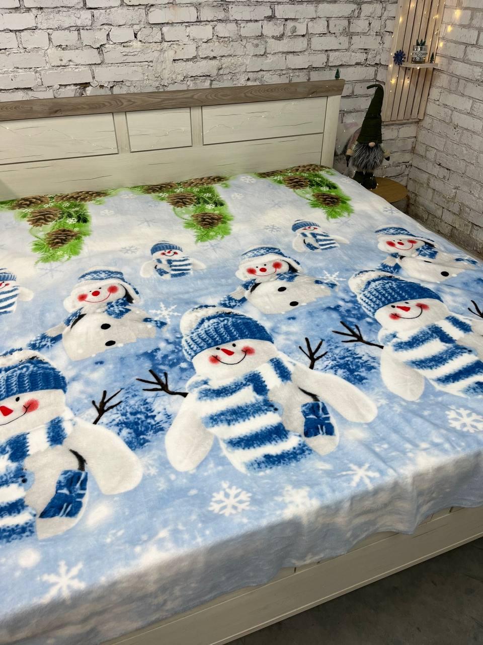 Плед теплый Новогодний плюшевый флисовый 200х215 см Синий (2354905847) - фото 6 Плед теплый Новогодний плюшевый флисовый 200х215 см Синий (2354905847) - фото 6