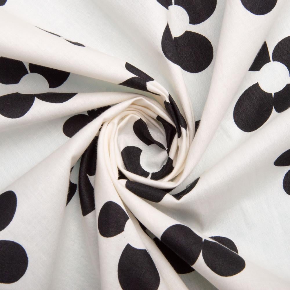 Ткань поплин натуральный хлопок Цветок Молоко (2276813608)