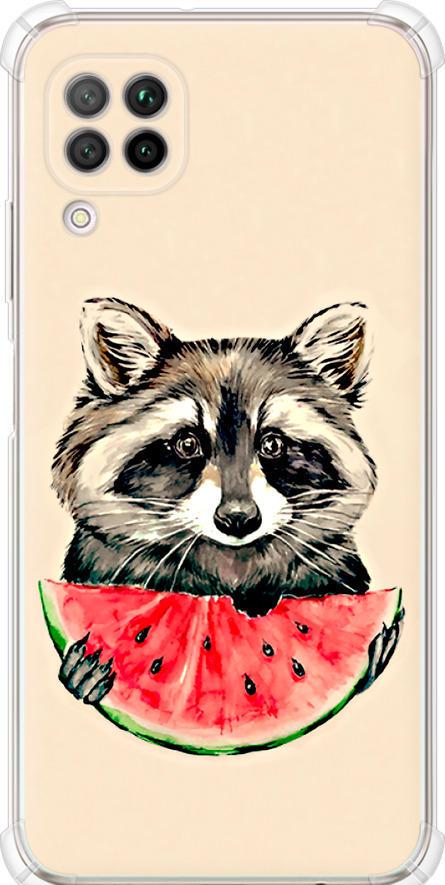 Чехол на Huawei Nova 6SE Енотик с арбузом (4605sp-1823-42517)