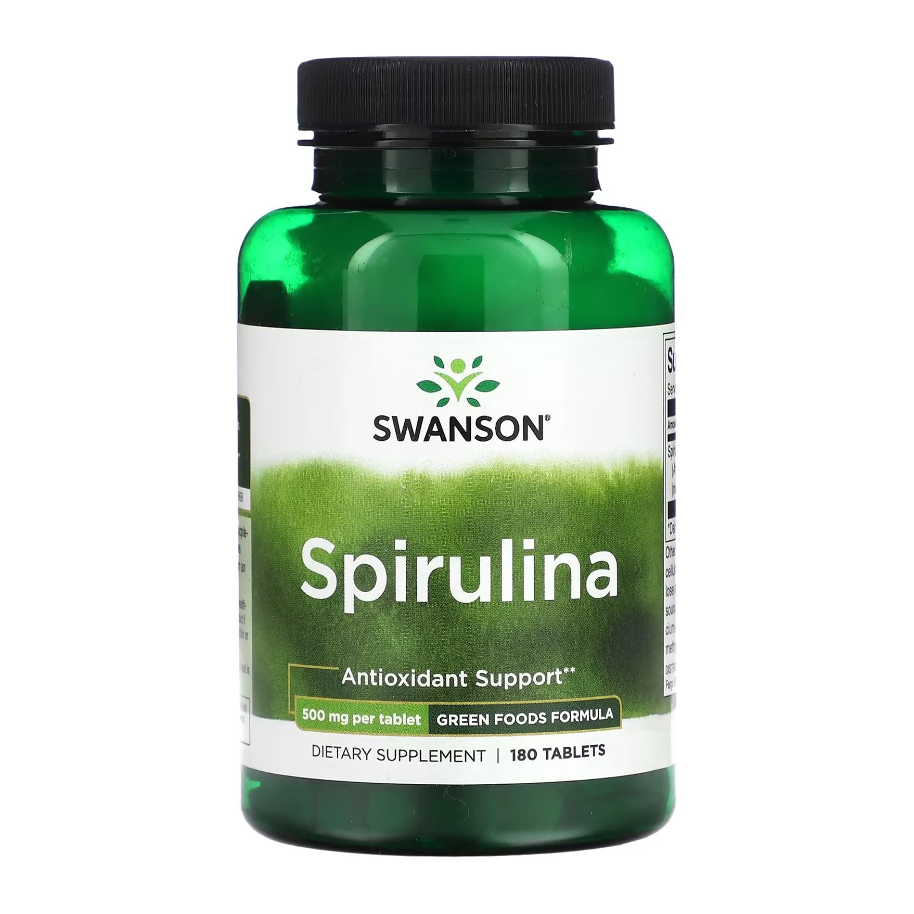 Спирулина Swanson Spirulina 500 мг 180 tabs Спирулина Swanson Spirulina 500 мг 180 tabs