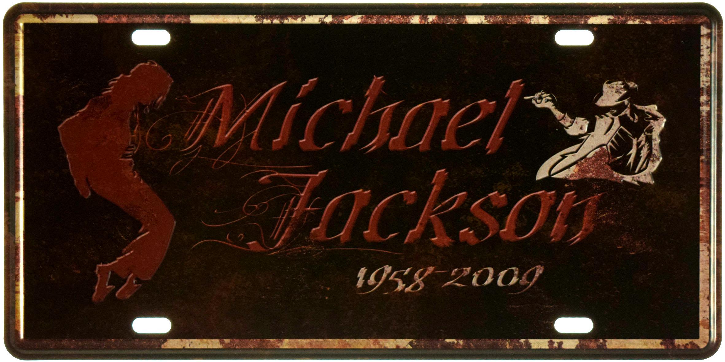 Табличка металева Майкл Джексон/Michael Jackson 1958-2009 15x30 см