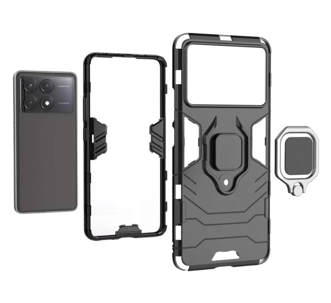 Чохол бампер Primolux Ring Armor для Xiaomi Redmi K70E / Poco X6 Pro - Black - фото 5 Чохол бампер Primolux Ring Armor для Xiaomi Redmi K70E / Poco X6 Pro - Black - фото 5