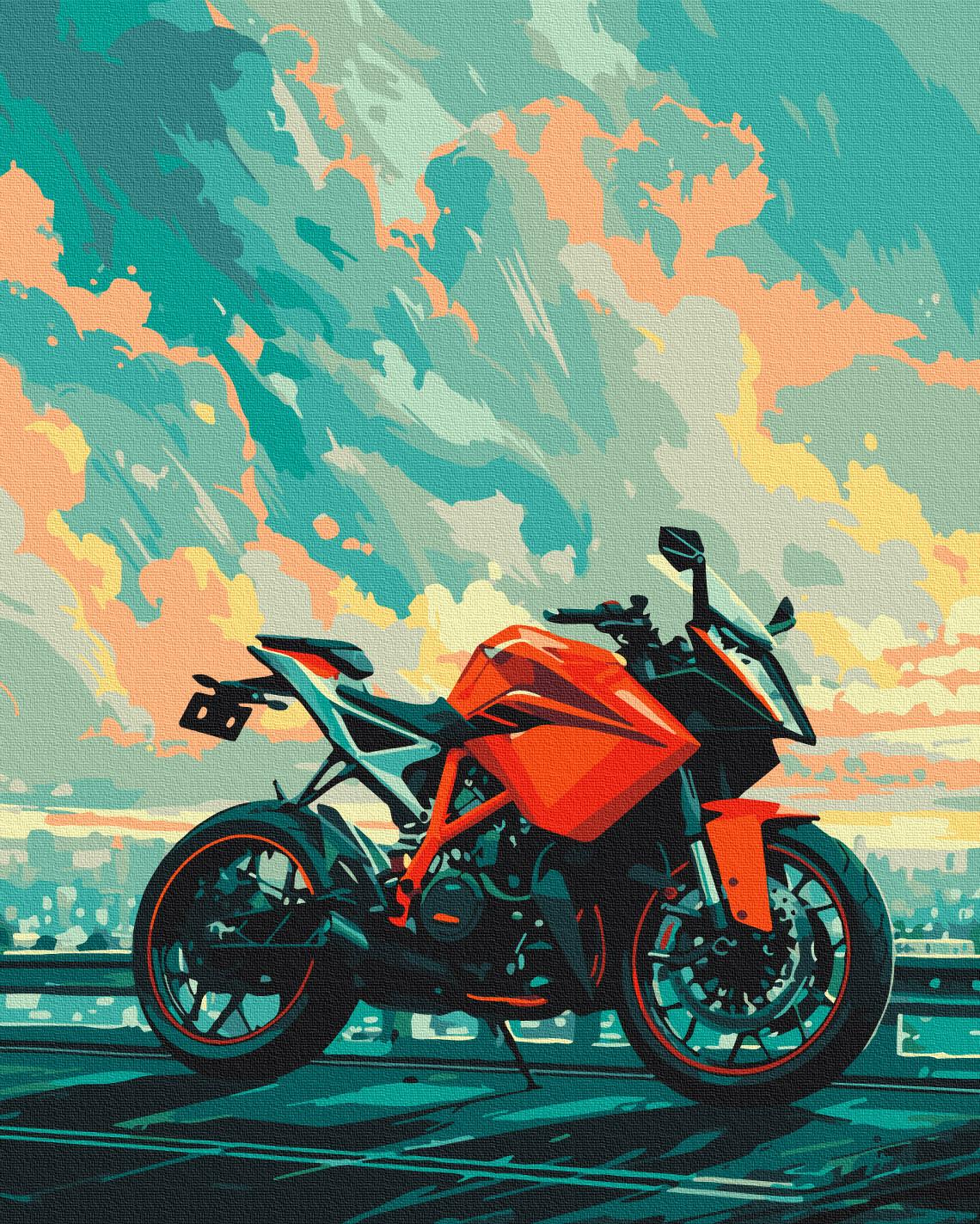 Картина по номерам Brushme Байк 40x50 см (BS54129)