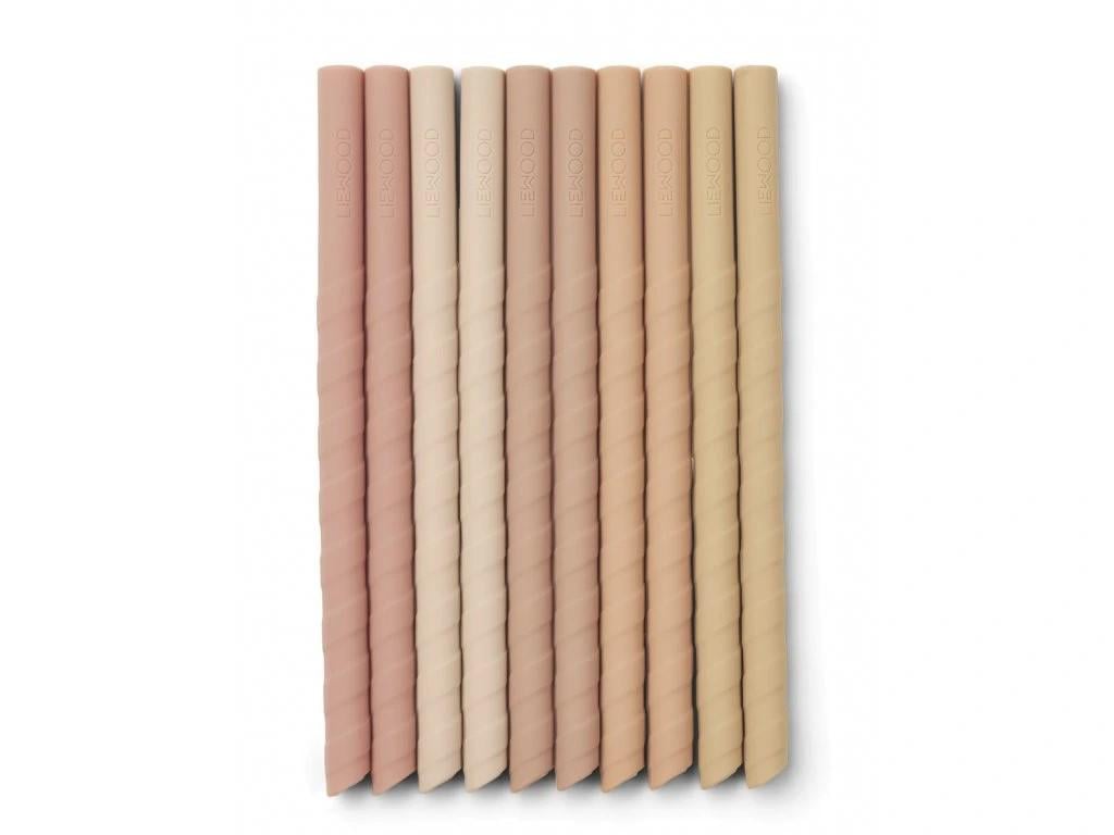 Набір силіконових трубочок Liewood Timoti straw set 10 pack