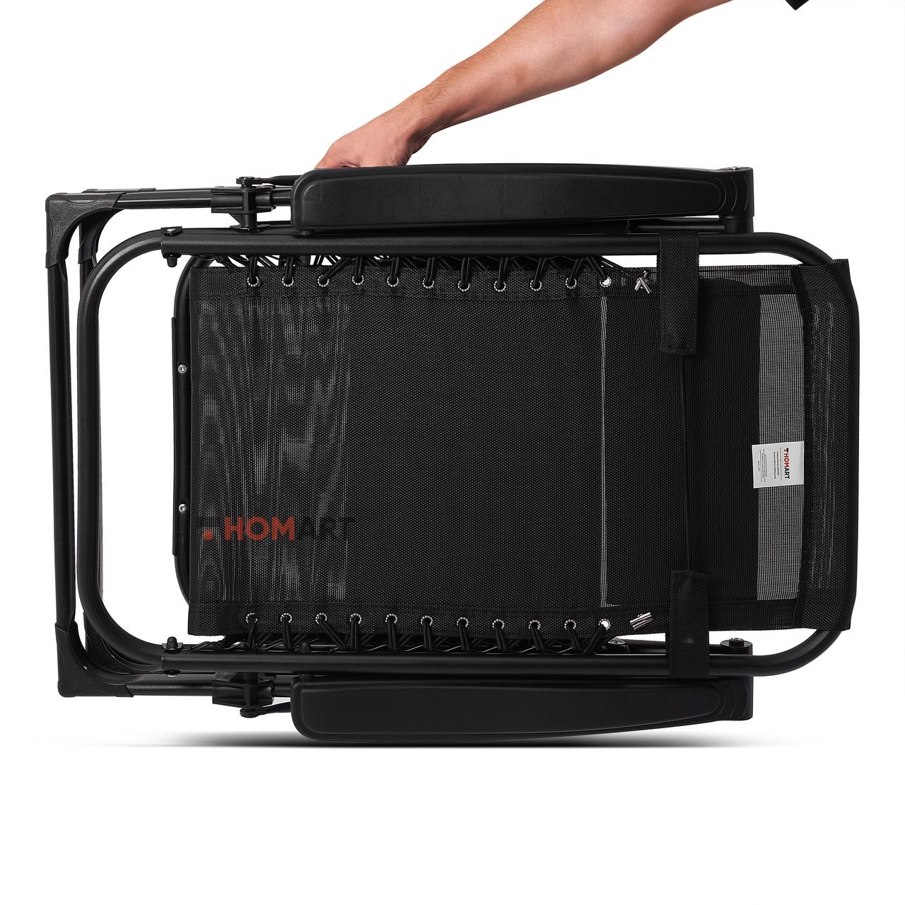 Шезлонг-кресло с матрасом и подстаканником Homart ZGC-009 усиленный 150 кг (9867) - фото 8 Шезлонг-кресло с матрасом и подстаканником Homart ZGC-009 усиленный 150 кг (9867) - фото 8