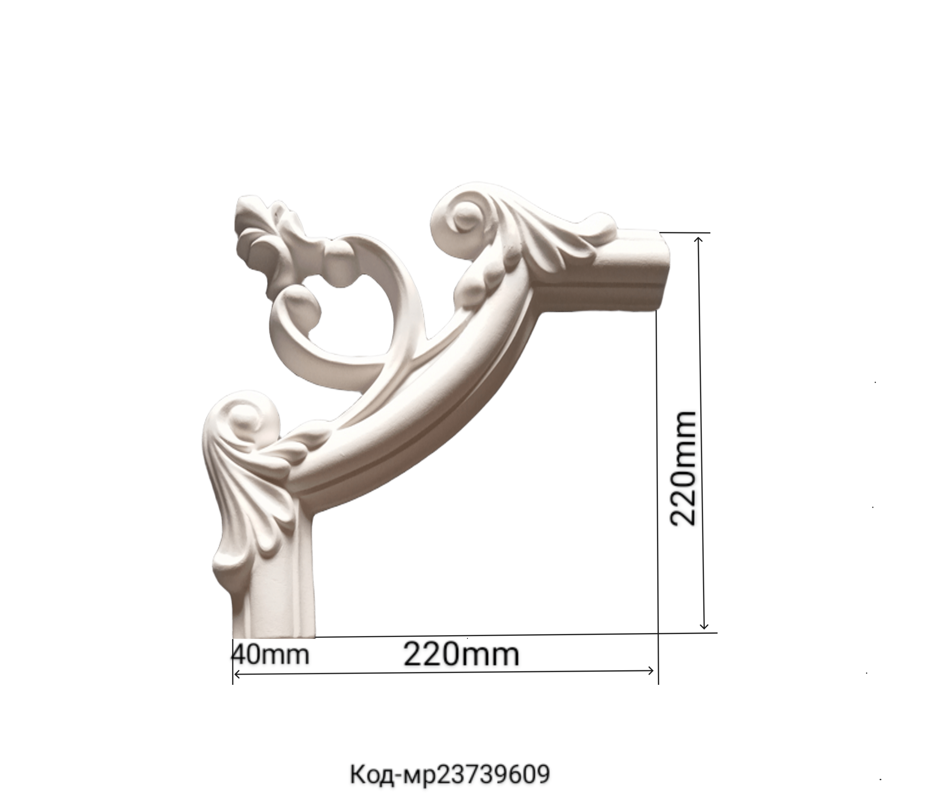 Молдинг гипсовый гладкий (23757505) - фото 3