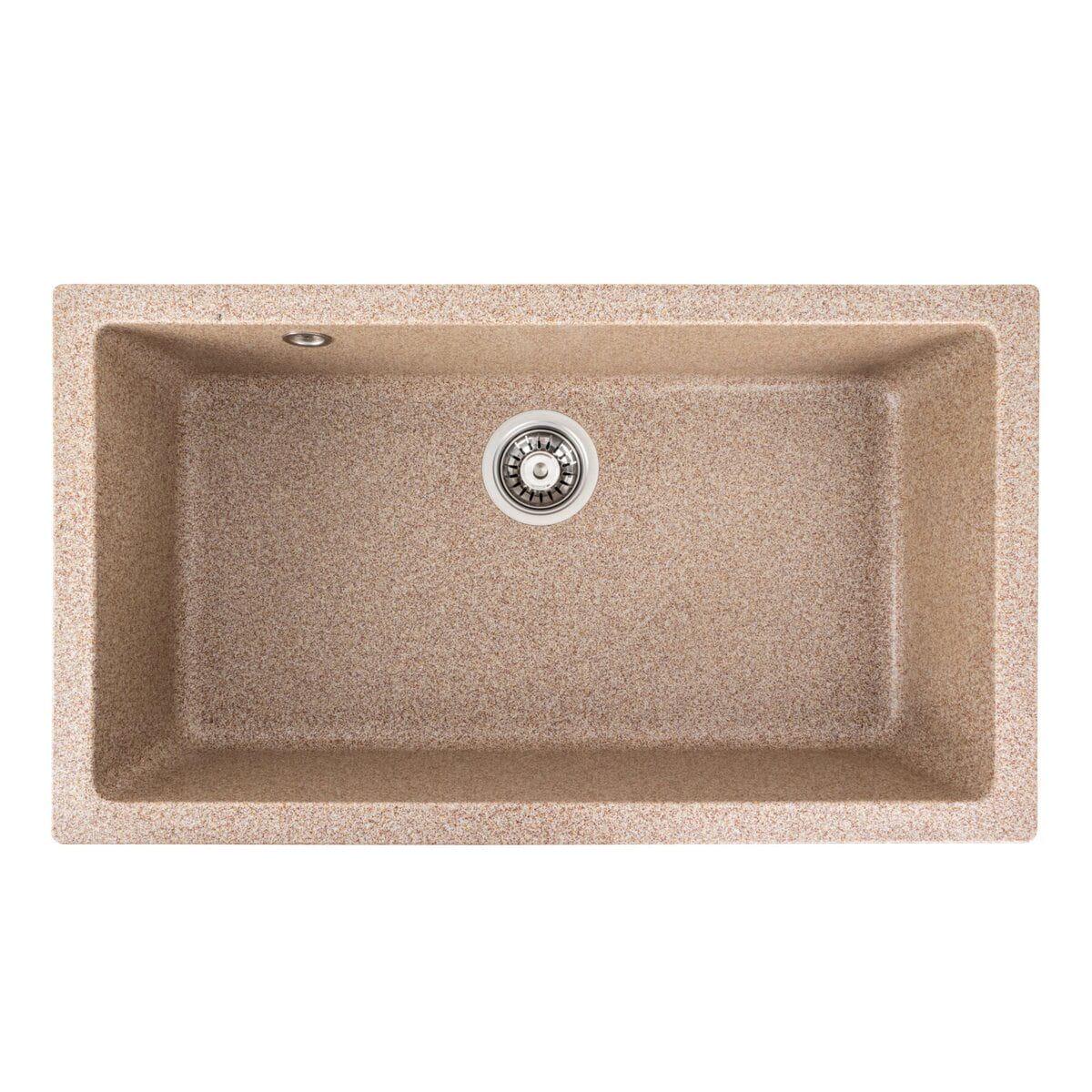 Мойка гранитная Valeso Paruana 790х450 врезная прямоугольная Карамель матовый (PLTM-SP000047331)