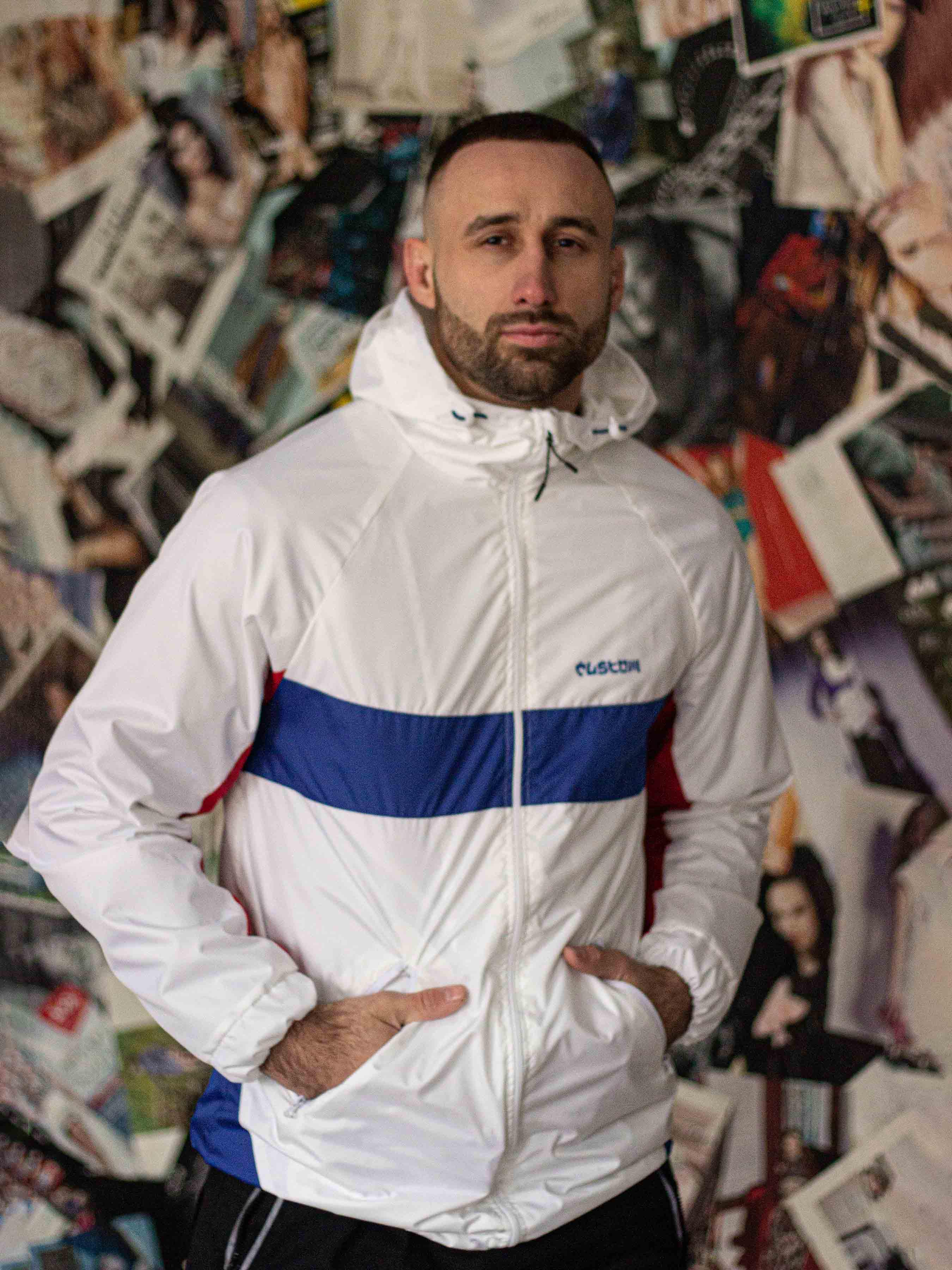 Ветровка мужская Custom Wear Athletic XL Белый/Синий/Красный (1691353) - фото 4