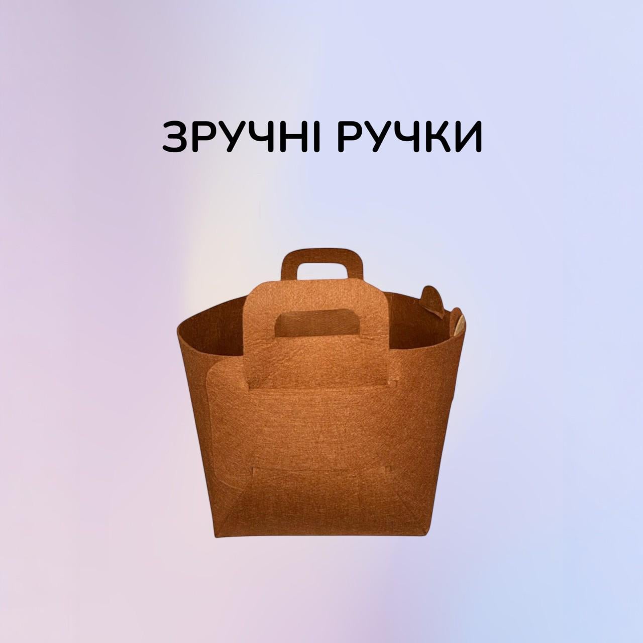 Корзина для игрушек из фетра Медвежонок 37х24х22 см (30484077) - фото 3