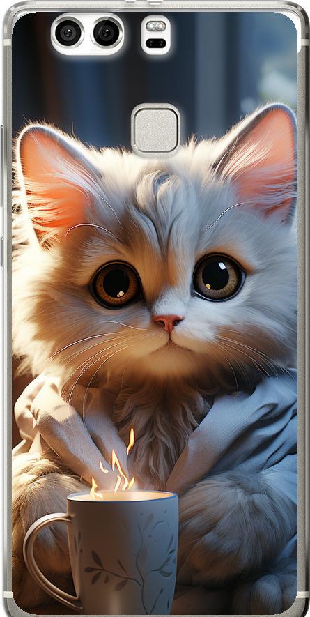 Чехол на Huawei P9 Plus White cat (5646u-300-42517) Чехол на Huawei P9 Plus White cat (5646u-300-42517)