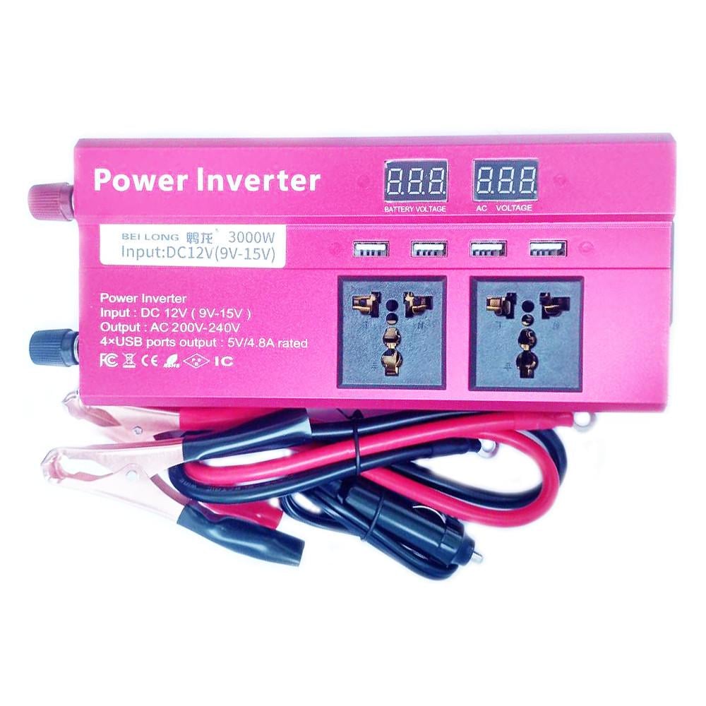 Инвертор для дома Bei Long Power 3000W 019 12V на 220V 3 розетки/ 4 USB