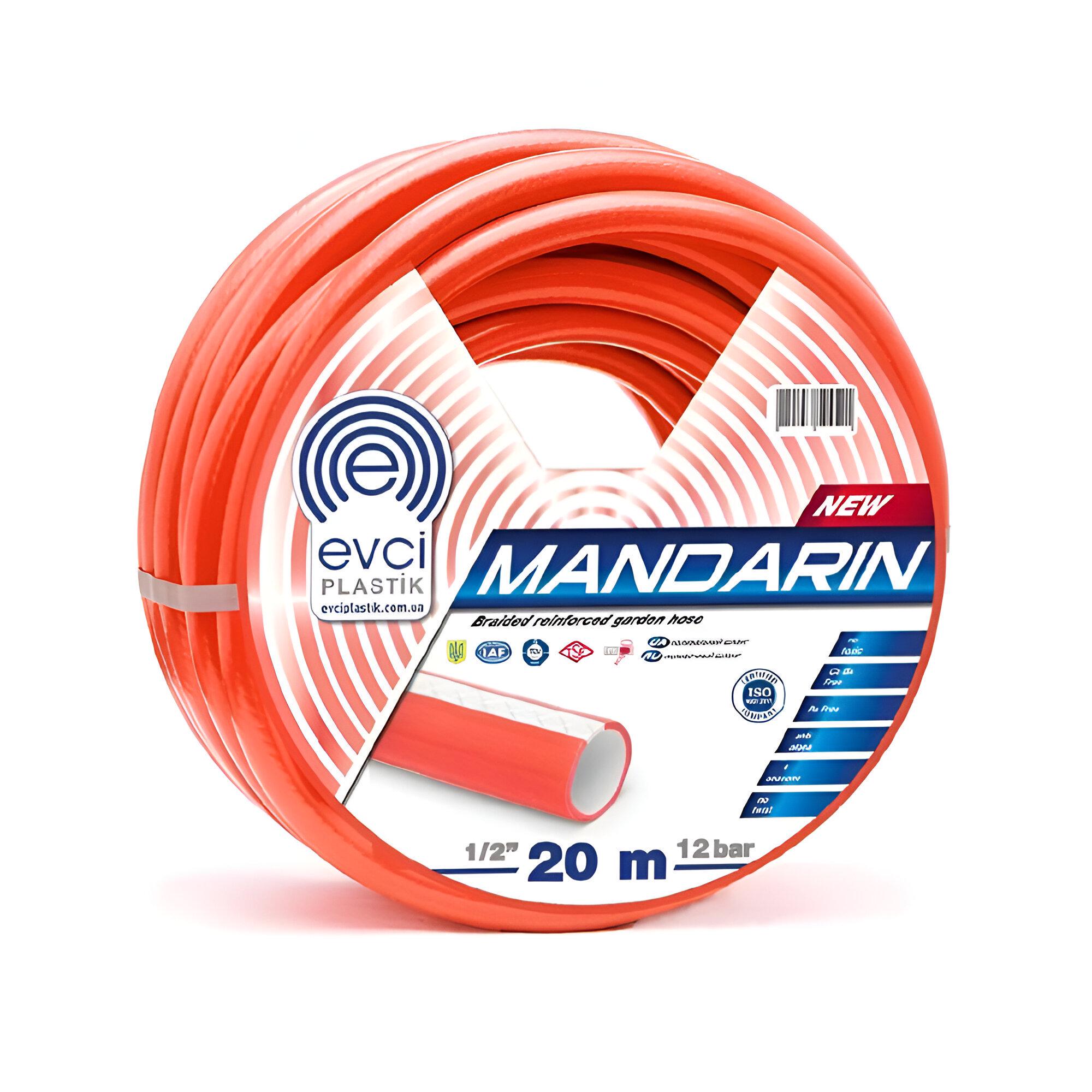 Шланг для полива армированный Evci Plastik Mandarin ПВХ 3/4" 20 м (SQ-1047541)