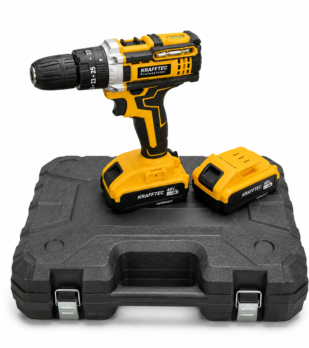 Шуруповерт ударный Krafftec PRO DCD791 48V 6 Ah 95 Нм аккумуляторный с 2 ​​АКБ/кейсом/набором инструментов (37283032)
