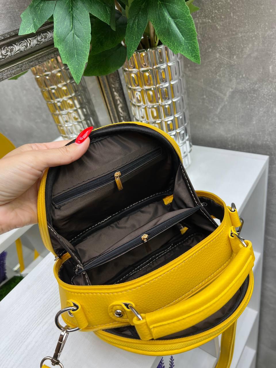 Сумка женская кросс-боди из экокожи 22х17х9 см Желтый (2682007784) - фото 5 Сумка женская кросс-боди из экокожи 22х17х9 см Желтый (2682007784) - фото 5