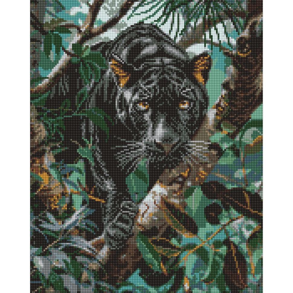 Алмазная мозаика Ideyka Грациозная пантера 40x50 см (AMO8026)