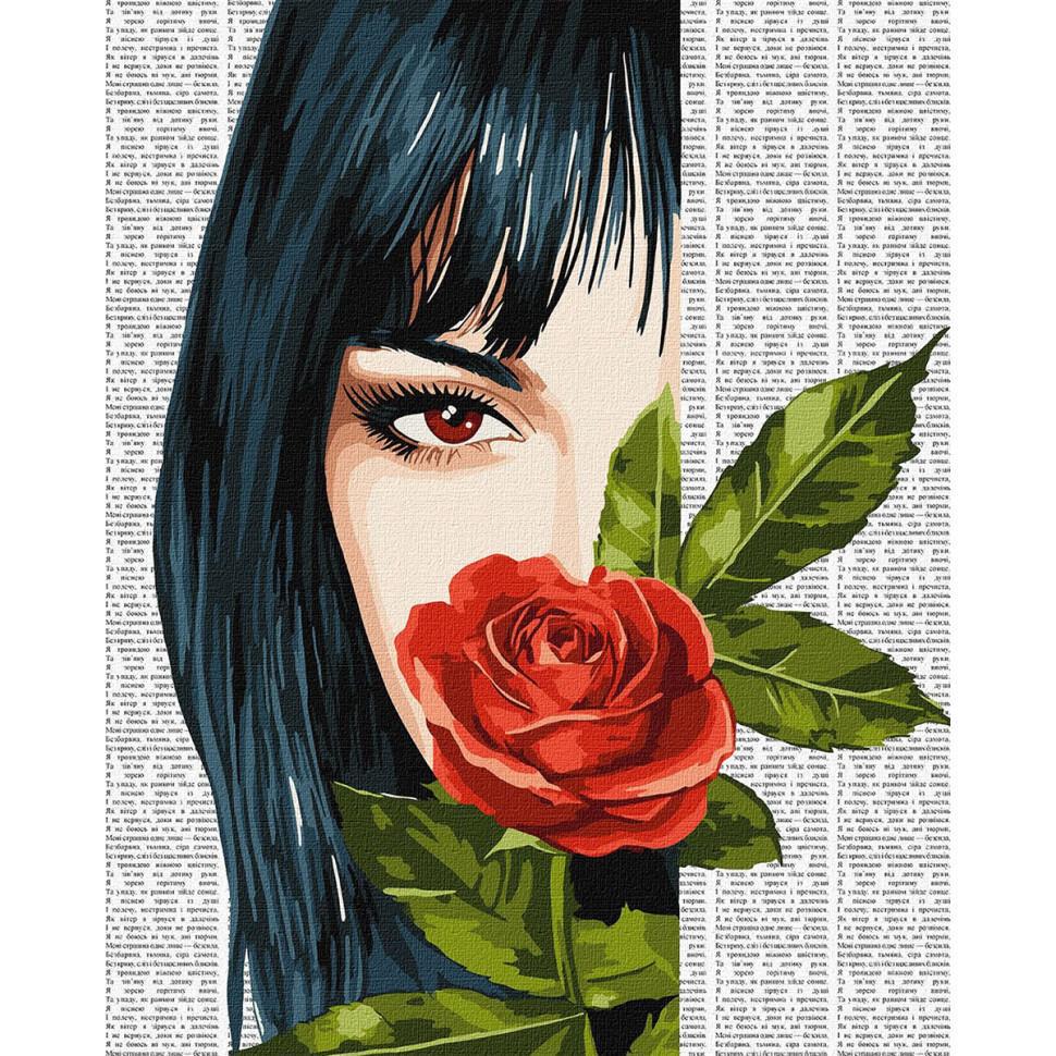 Картина по номерам Ideyka Красочная поэзия: Красная роза 40x50 см (KHO8610)