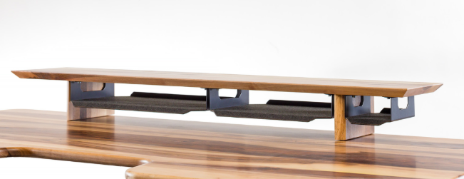 Полка для монитора TEHNOTABLE с органайзерами из натурального ореха (031-01-00-03)