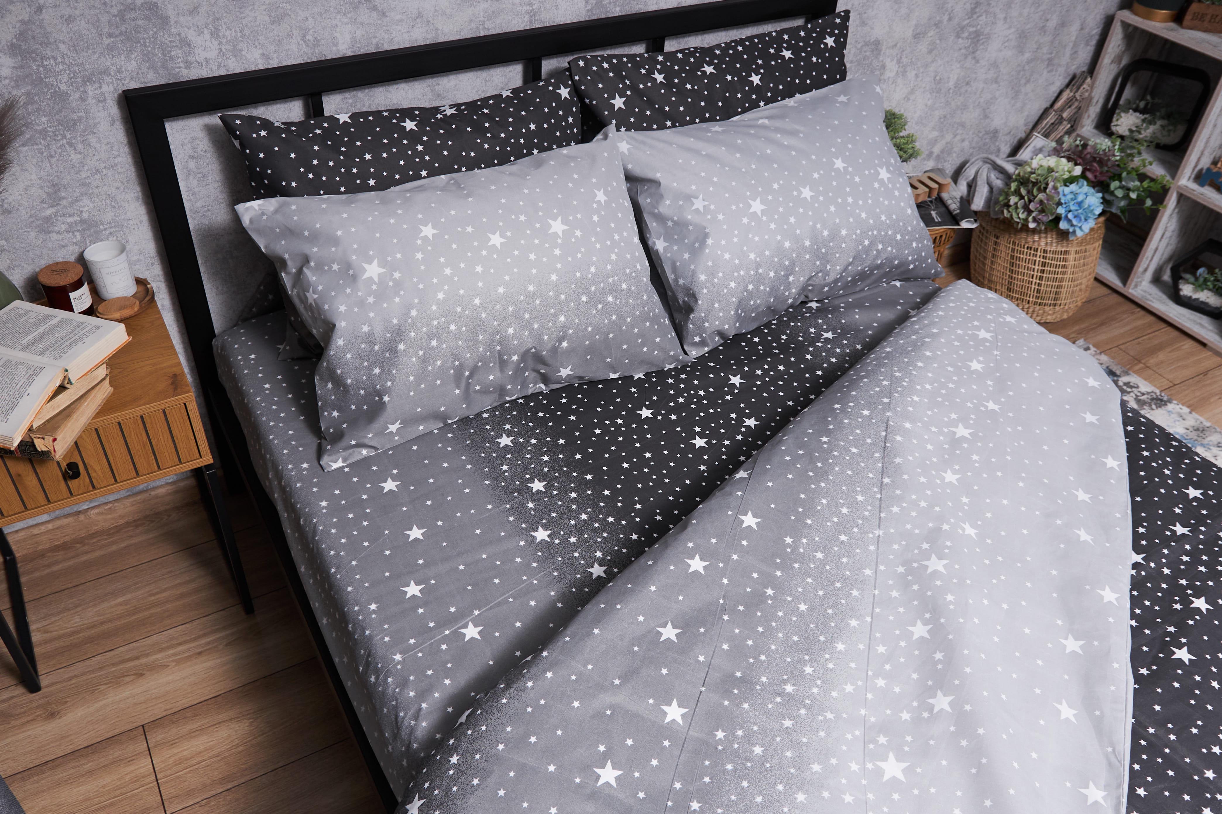 Комплект постельного белья Moon&Star Premium Starry Night микросатин семейный 143х210 см 50х70/4 шт. (MS-820005138) - фото 4