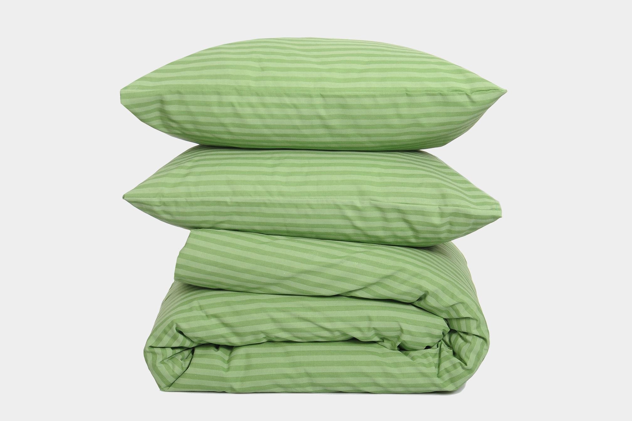 Комплект постельного белья полуторный Amore Glux-10052 бязь Фисташковый (KPB-A1,5-Glux-10052(50x70)_)