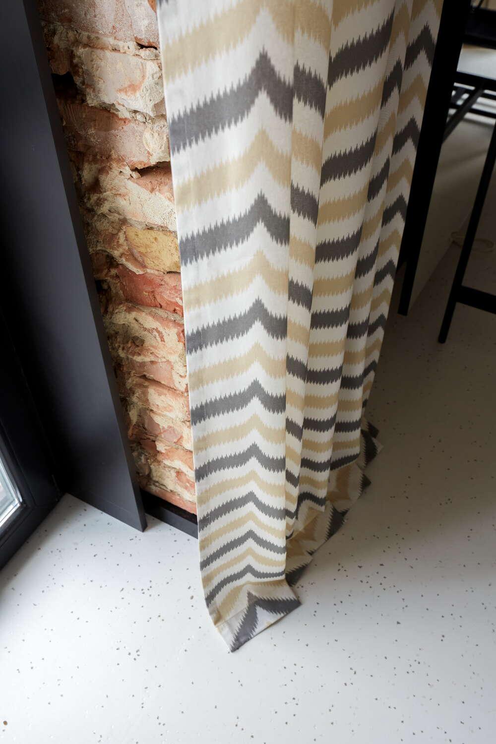 Шторы коттоновые 1,4 м 2 шт. Бежевый (000104320) - фото 3