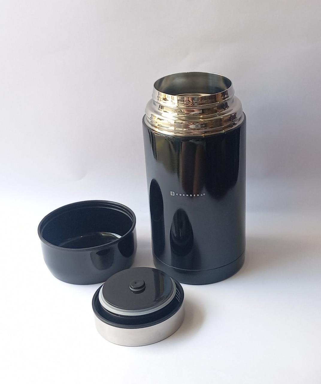 Термос пищевой Edenberg из нержавеющей стали 1 л Черный (EB-3510B) - фото 1 Термос пищевой Edenberg из нержавеющей стали 1 л Черный (EB-3510B) - фото 1