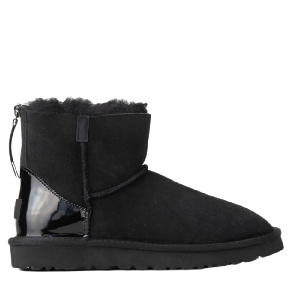 Уггі жіночі UGG Mini Australia Zip Black Suede р. 36 Чорний (7971)