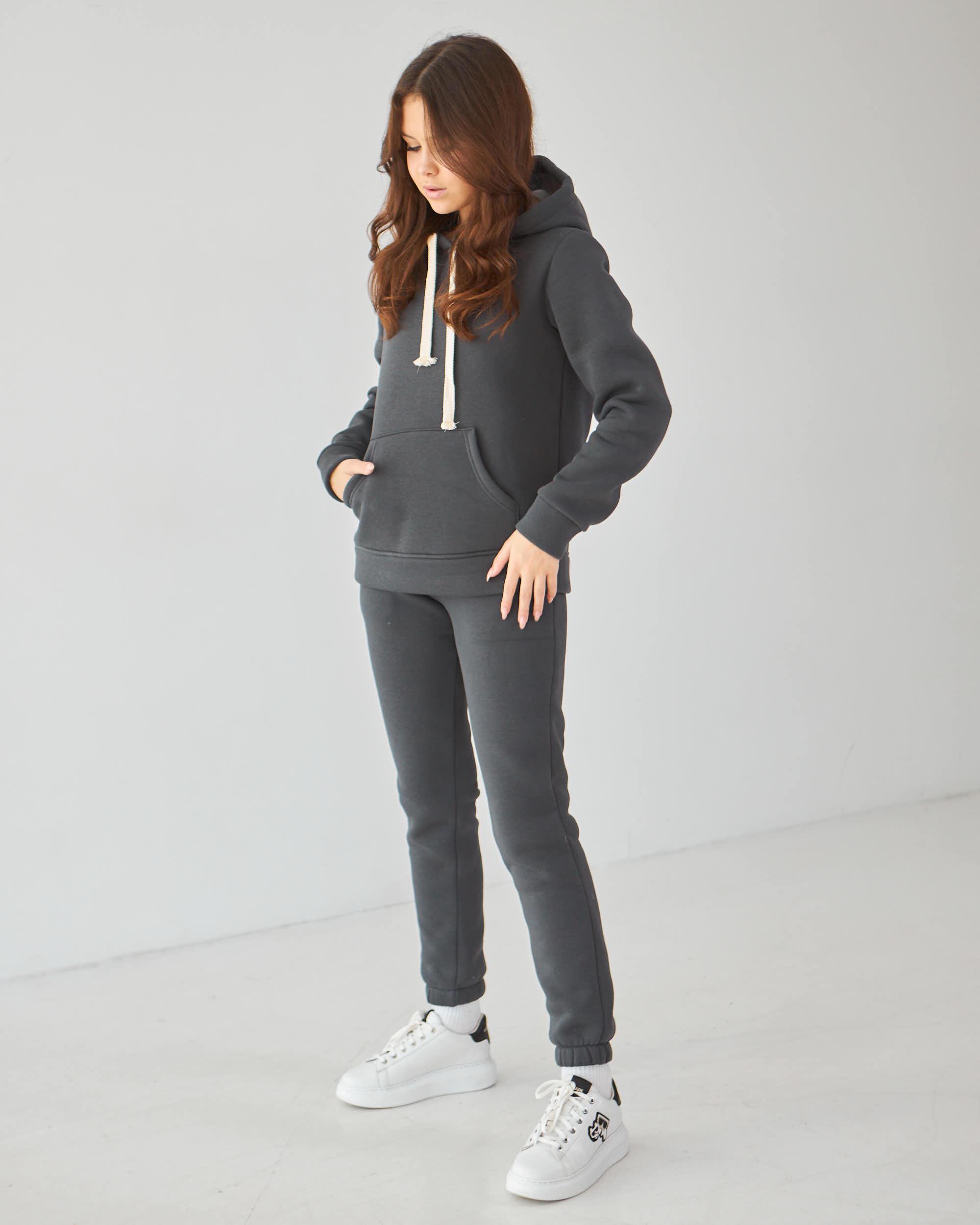 Костюм для девушек подростковый Diва 3333 утепленный 164 см М Графитовый - фото 3