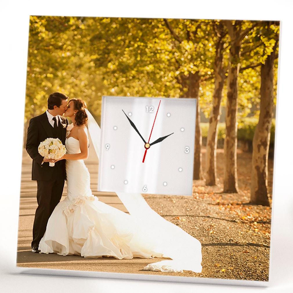 Часы с индивидуальным дизайном Свадьба Любовь Для влюбленных 260x260 мм (C03546)